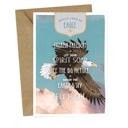 Advice from an Eagle Greeting Card