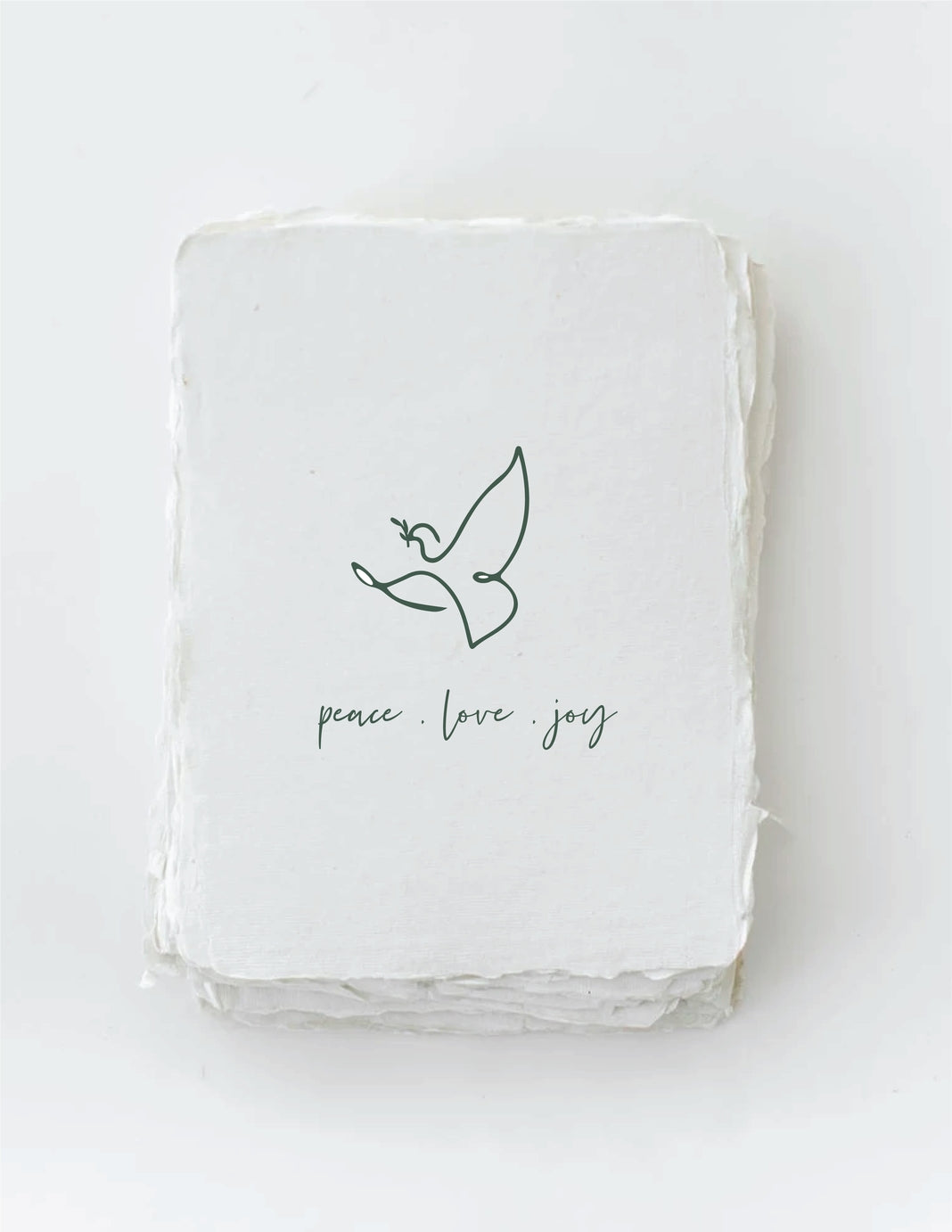 Peace. Love. Joy - Dove Christmas Holiday Greeting Card