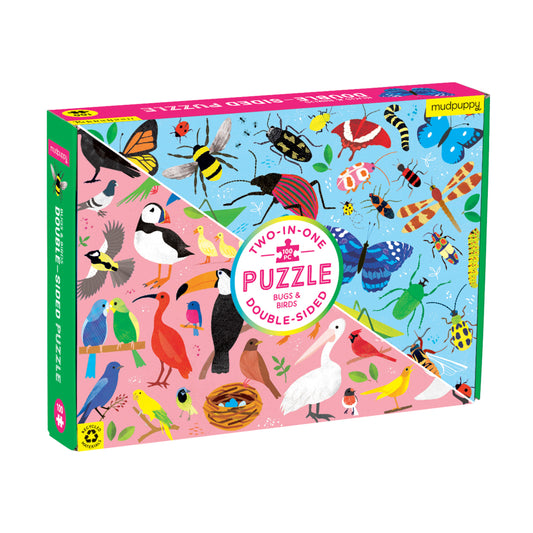 Bugs &amp; Birds 100 Piece Double-Sided Puzzle