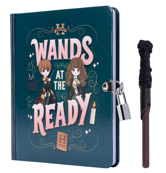 Harry Potter: Wands at the Ready Lock &amp; Key Diary