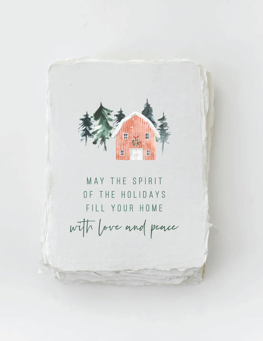 With Love and Peace - Farm Christmas Greeting Card