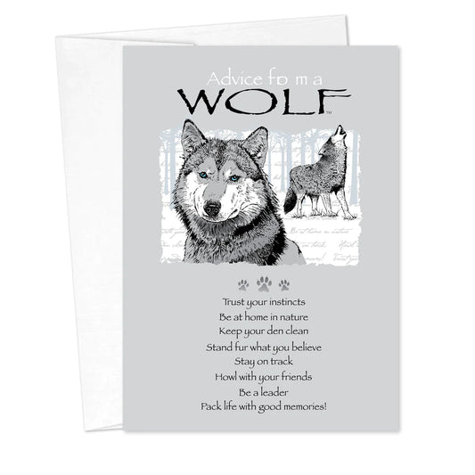 Advice from a Wolf Greeting Card