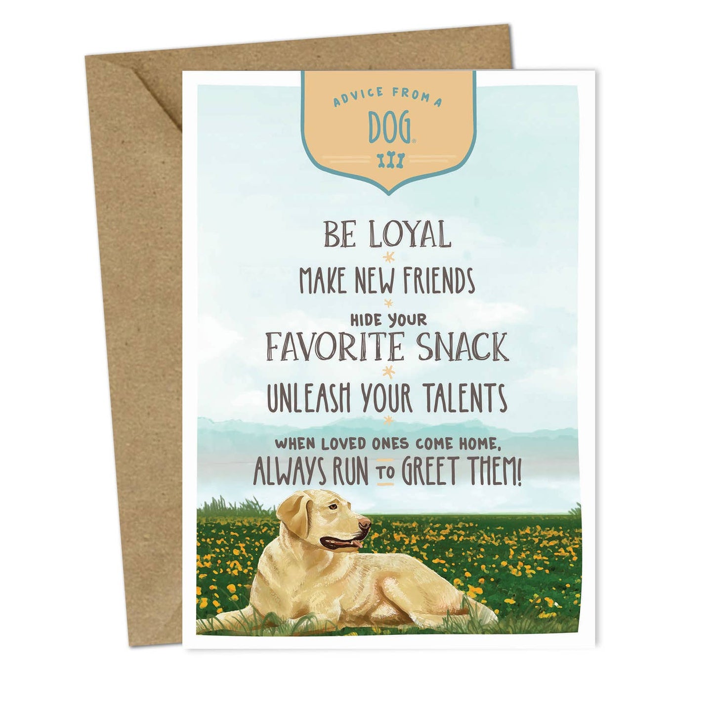 Advice from a Dog Greeting Card