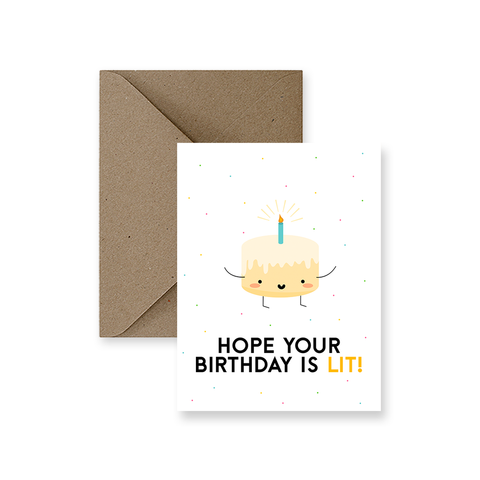 Hope Your Birthday Is Lit Greeting Card