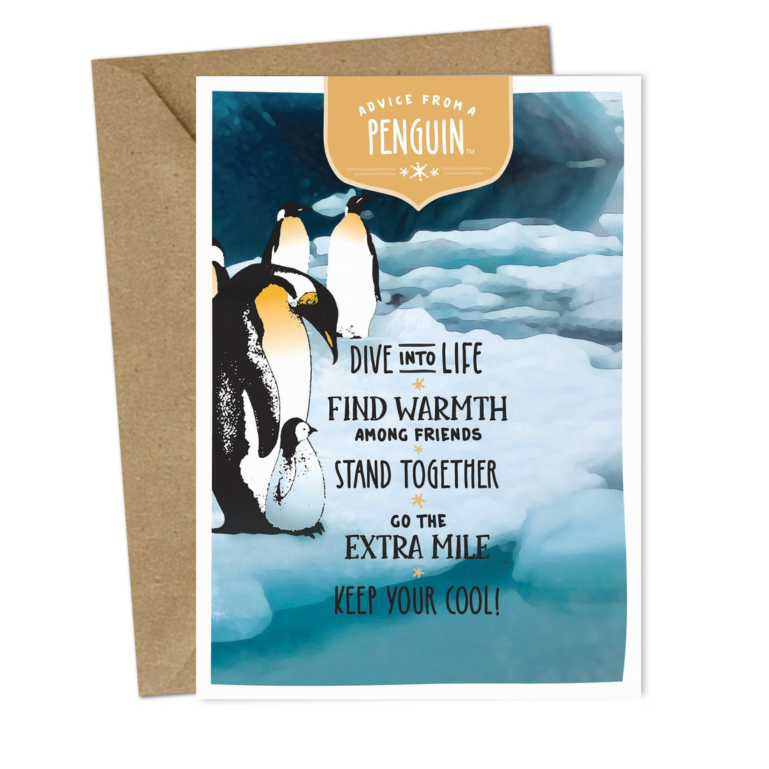 Advice from a Penguin Greeting Card