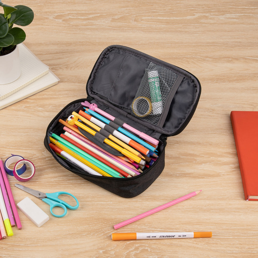 ZIPIT Essentials Large Pencil Case, Doodles