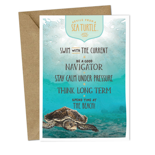 Advice from a Sea Turtle Greeting Card