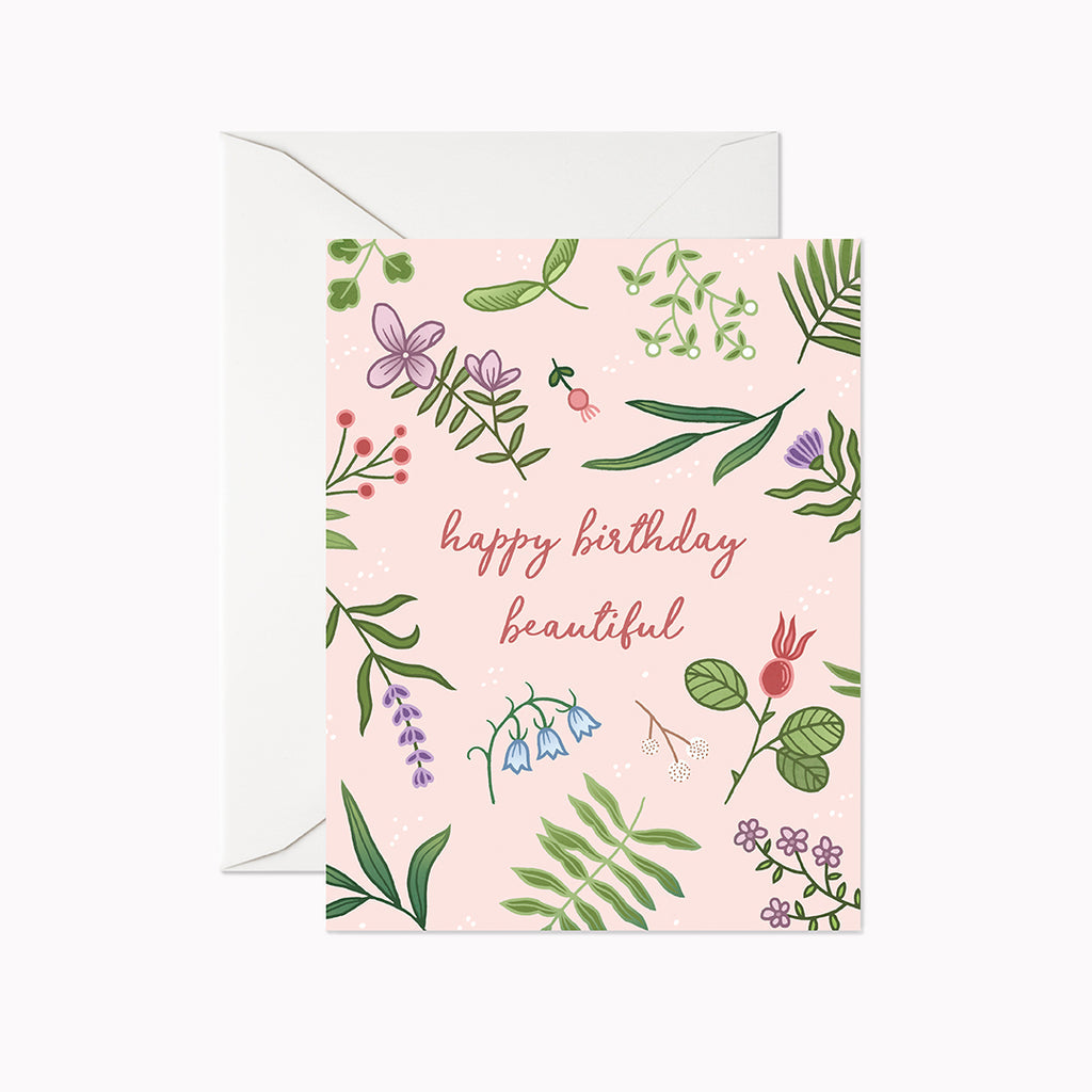Happy Birthday Beautiful Card - Linden
