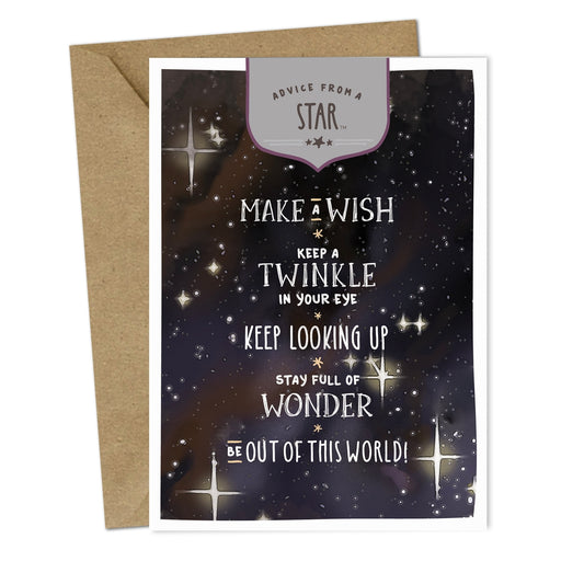 Advice from a Star Greeting Card