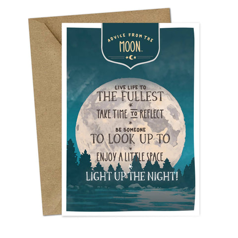Advice from the Moon Greeting Card