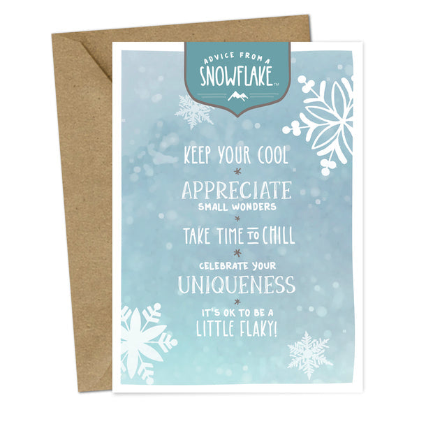 Advice from a Snowflake Holiday Card